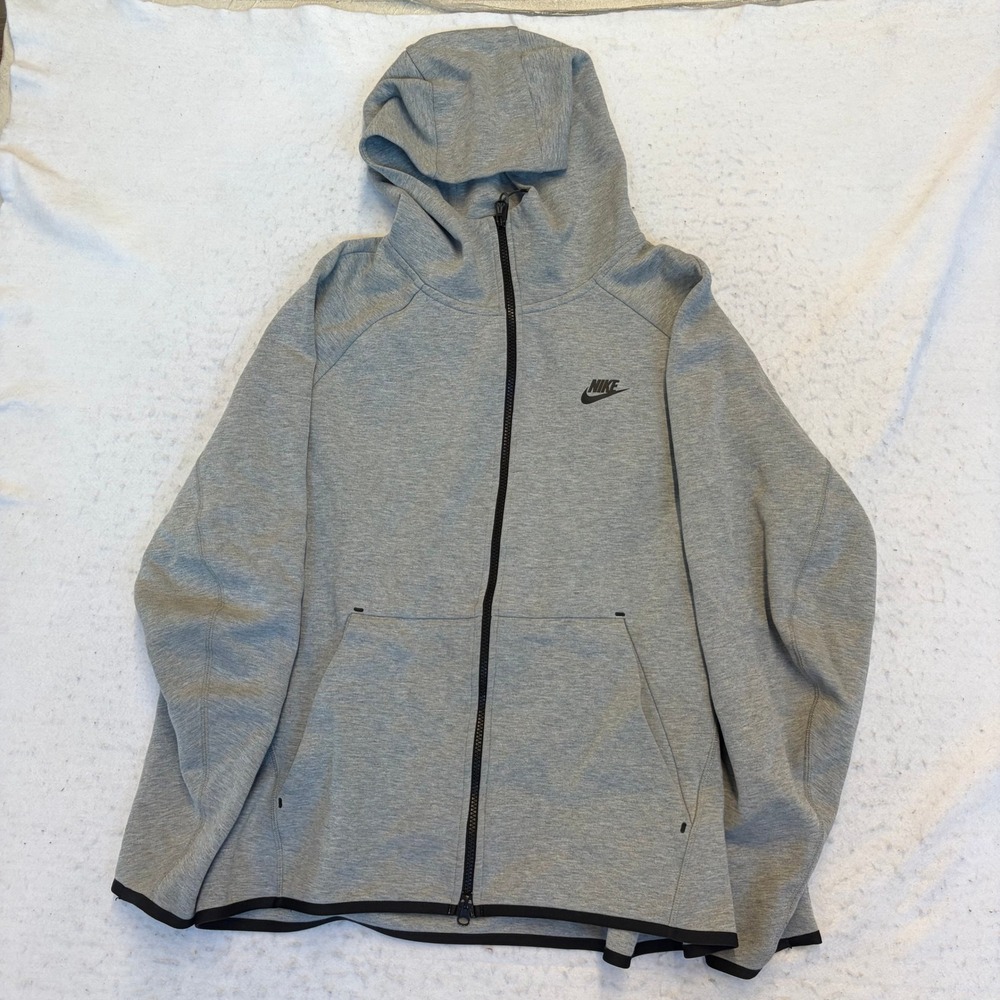 Nike Tech Fleece Full Zip Hoodie Mens XL Gray Heathered Sportswear Athletic